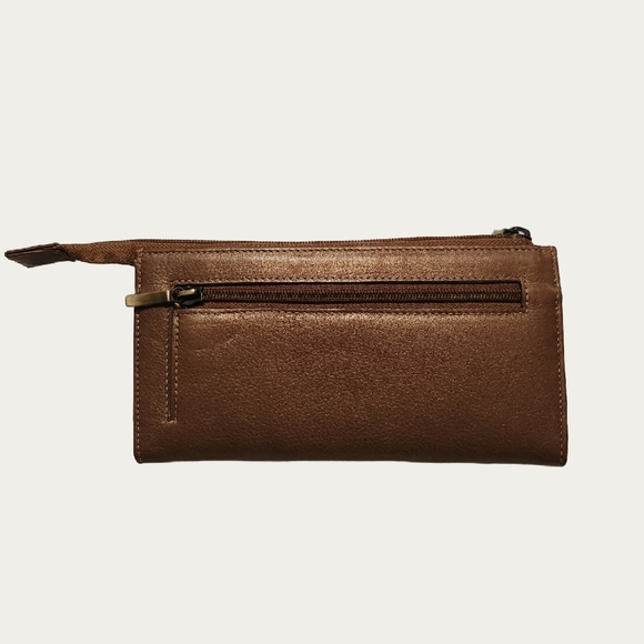 Minimalist SCADA Belgium Brown Leather Wallet with Pebble Finish and Slim Design - Picture 3 of 8